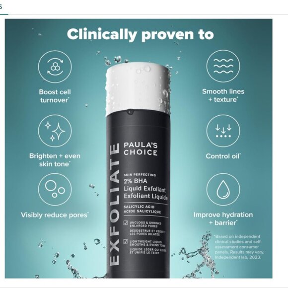 3/59$ Paula's Choice SKIN PERFECTING 2% BHA Liquid Salicylic Acid Exfoliant - Picture 4 of 5